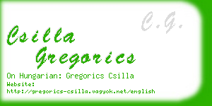 csilla gregorics business card